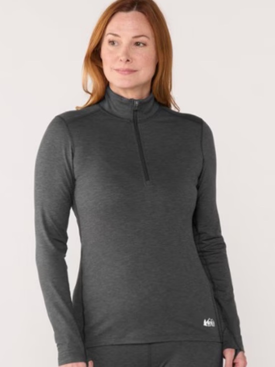 REI Tops - REI Women's Long-Sleeve Half-Zip Top — Charcoal Gray
